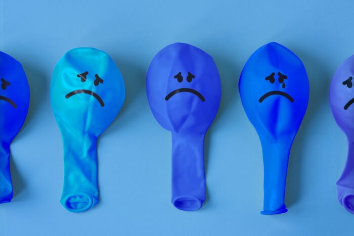 Blue Monday: Mental Health and Separation 22 Blue Monday deflated baloons