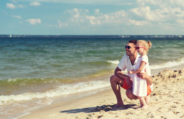 Family,,Travel,,Vacation,,Adoption,And,People,Concept, ,Happy,Father